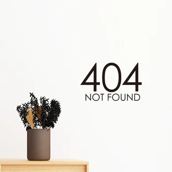 Programator Interfață Pagina de Eroare 404 Fulger HTML Autocolant Perete Amovibil Arta Autocolante Murale DIY Tapet Camera Decal