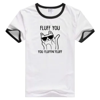 PUF TU AI FLUFFIN PUF PISICA maneca scurta pentru Bărbați T-shirt Confortabil Tricou Cool de Imprimare de Moda Teuri Noutate tee amuzant GA107