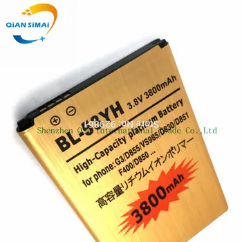 QiAN SiMAi BL-53YH Originale de Inalta calitate cu Aur de Aur baterie Pentru LG G3 F400 F460 D858 D830 VS985 D850 D851 D855 LS990 BL 53YH