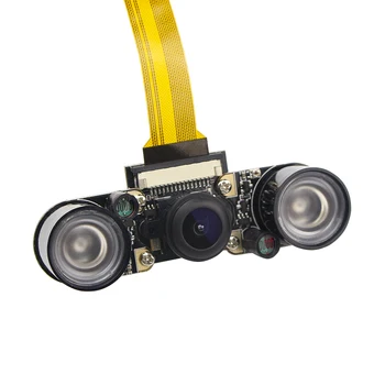 Raspberry Pi Zero W Viziune de Noapte Camera cu Unghi Larg Fisheye 5 MP Camera 1080P + 2 Infraroșu IR LED pentru Raspberry Pi Zero W