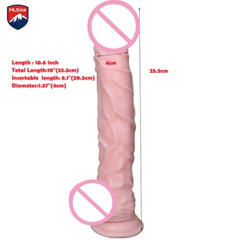 Realist 10 în Mare Vibrator Waterproof Flexibil penis cu textură ax si ventuza Puternica Scula jucării Sexuale pentru femei pentru Sex-shop