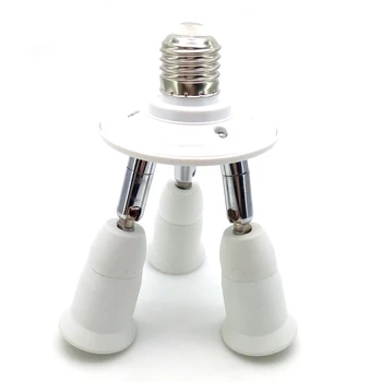 Reglabil 3 in1 E27 Bec LED Soclu Suport Splitter-Bec Lampa Adaptor de Titular de la 1 la 3 Baze de Lămpi de Înaltă Calitate