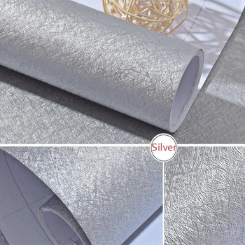 Relief de argint Solid de Culoare, Auto-adeziv Tapet PVC Impermeabil hârtie de Contact