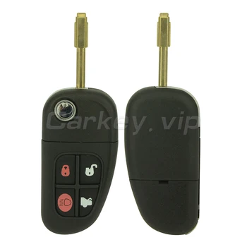 Remotekey Flip-telecomanda cheie auto 4 buton de 433 mhz pentru Jaguar XJ XK S X tip NHVWB1U241 FO21 cheie lama