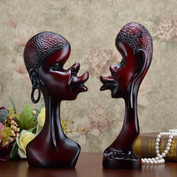 Retro stil de Europa din Africa cuplu statuie rășină creative home decor de nunta cadouri de moda abstract hotel decor sculptura