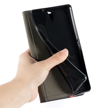 Rezervați Caz Pentru Sony Xperia C5 Wallet Flip Cover Pentru Sony Xperia C5 Ultra/Dual Silicon Moale Capacul Din Spate