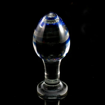 Rezistent la apa 10.7*4.5 cm Super Sticla de Dimensiuni Mari Anal Plug Buna Con Cristal de Sticlă de Mari dimensiuni Butt Plug, Bărbați și Femei Sex Jucării pentru Adulți