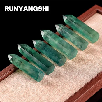 Runyangshi Cristal Coloană de Piatră 1 buc Verde Simplă Stilul Natural de Cristal Mici Coloana de Cristal de Înaltă Calitate, Frumos ZL03