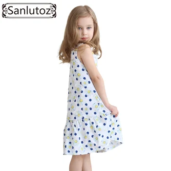 Sanlutoz Fete Floare Rochie Fete Copii Haine 2016 Brand Imbracaminte Copii pentru Fete Copilul Petrecere de Vara, de Vacanta