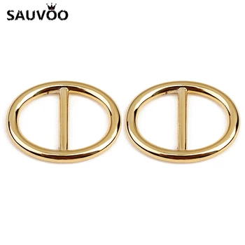 SAUVOO 50pcs KC Culoare de Aur CCB Plastic Rotund Oval Charm Pandantiv cu Gaura de 22mm pentru DIY Brățară Colier de Bijuterii a Face Constatări