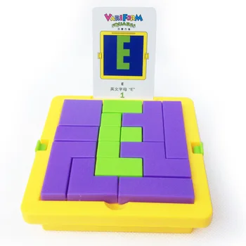 Schimbătoare pătrate mister Tetris model Provocare puzzle meci de copii de învățare timpurie de învățământ jucărie din plastic 1 buc