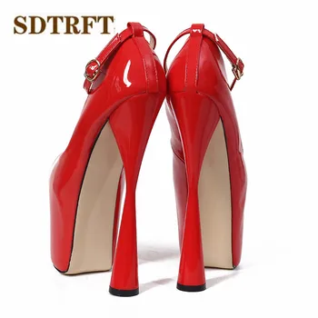 SDTRFT Plus:35-43 zapatos mujer 2018 Vara sandale Sandale cu Tocuri cui de 20cm Subțire cu Toc Înalt Cosplay pantofi de partid femeie pompe