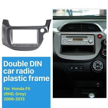 Seicane Profesionale Gri Dublu Din Masina Stereo Radio Fascia Panou pentru perioada 2008-2013 Honda Fit RHD Trim DVD Bezel Rama Dash Kit