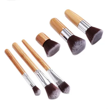 Set de Perii machiaj Cosmetice Fundația Bambus Make Up Brush Kit de Instrumente pentru Pulbere Fard de obraz Fard de Ochi Dermatograf