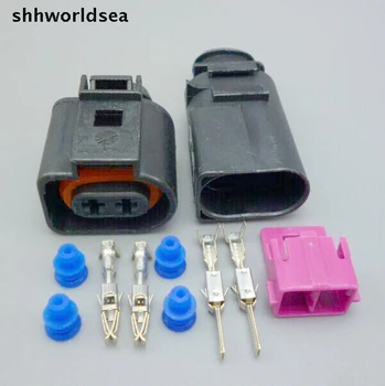 Shhworldsea 5/30/100set 3.5 mm de sex masculin de sex feminin Ștergătorului Pompa de Coadă de Cabluri Conector 8B0 973 822 1J0973722 Pentru VW Jetta Golf GTI
