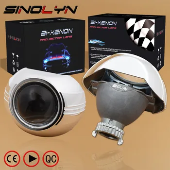SINOLYN Styling Auto Automobile Metal 3.0 inch HID Bi xenon Faruri Proiector Lentilă W/Capace Masca, Utilizați D2S D2H Becuri Lampa