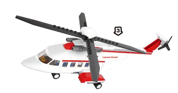 Sluban 2017 Nou Elicopter Privat B0363 Bloc Seturi 259pcs de Învățământ DIY Puzzle Cărămizi de Construcție jucarii pentru copii