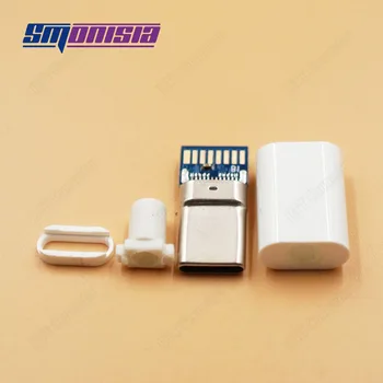 Smonisia 5pcs USB 3.1 Tip C Conector tată Priză de Sudare Tip PCB USB Jack C 4 în 1