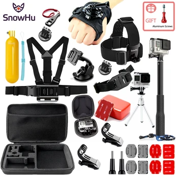SnowHu Pentru camera de acțiune Set de Accesorii pentru go pro hero 6 5 4 3 kit selfie stick pentru Eken h8r / pentru pentru xiaomi yi EVA caz