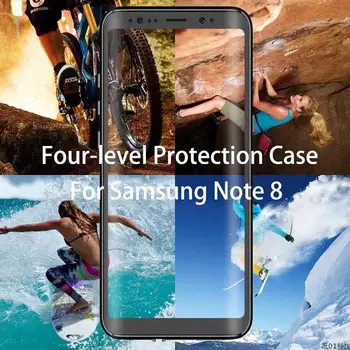 Snowproof Impermeabil Scufundări Fotografie Caz Acoperire pentru Samsung Galaxy Nota 8 telefon Mobil rezistent la Apa cazuri
