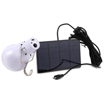 Solar portabil Putere Bec LED Lampa cu Panou Solar 1.2 W/6V 110 Lumeni în aer liber Camping Cort Pescuit de Urgență Lampă de Iluminat