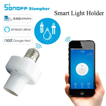 Sonoff Slampher Universal WiFi Lumină Lampă Becuri Titularul RF Wireless 433MHz Lumină de Control Titular E27 Smart Home Switch IOS Android