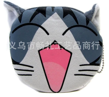 Speciale de moda anime drăguț 10cm brânză pisica de pluș desene animate pungă titularul cardului de monedă caz de desene animate sac 20pc o mulțime