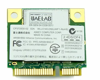 SSEA Ridicata Nou pentru Atheros AR9280 AR5BHB92 2.4 GHz/5GHz 300Mbp jumătate mini pci-e placa Wireless 802.11 a/b/g/n
