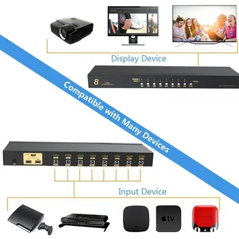 STEYR 8 Port HDMI USB KVM Switch 8X1 cu Auto Scan Suport 1080P 3D PC Monitor Tastatură Mouse-ul K/M Switcher pentru Calculator