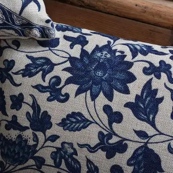 Stil chinezesc față de Pernă Perne Decorative Caz floare Albastră față de Pernă Decor floral Pernele de Acoperire 45x45cm/30x50cm