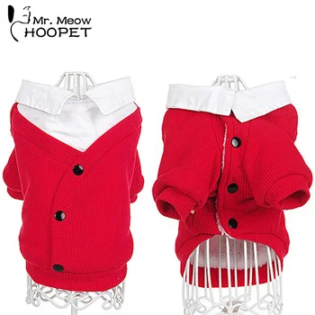 Stil coreean animale de Companie Haine Fals două piese Red Dog Îmbrăcăminte Pulover Moale Blând Vest jacheta Catelus Tricou haine de Pisică