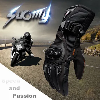 SUOMY mănuși de motociclete rezistent la apă, vânt cald Iarna Guantes Moto Luvas Ecran Tactil Motosiklet Eldiveni de Protecție