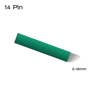 Super Calitate Microblading ac 14 pin 0.18 mm diametru lama cu Lotul Nr. Data de expirare pentru microblading tebori broderie pen