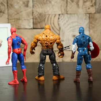 Super-eroi Iron Man Lucru Hulk Captaib America Spiderman PVC Figurine Jucarii 5pcs/set HRFG398