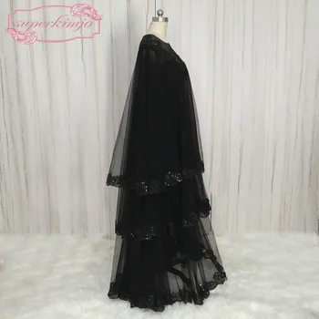 SuperKimJo Musulman Caftan Negru Arabă Rochii De Seara Dubai Dantela Aplicatiile De Cristale Rochii Formale Vestido De Gala