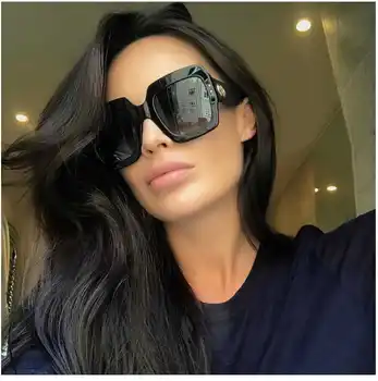 Supradimensionat ochelari de Soare Patrati Femei Gradient de Lentile de Ochelari de Soare pentru Femei Brand de Lux 2018 Negru Verde Roșu UV400 Oculos De Sol Feminino