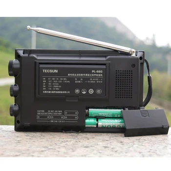 TECSUN PL-660 Radio PLL SSB VHF AER Banda de Receptor Radio FM/MW/SW/LW Radio Multiband Dual de Conversie TECSUN PL660