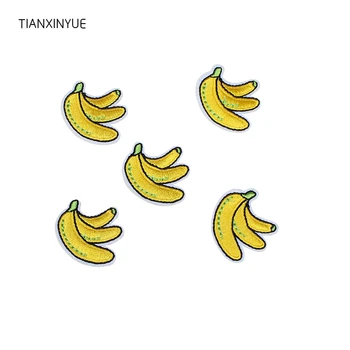 TIANXINYUE 20buc/lot de Banane Broderie patch-uri de Fier Pe tesatura Patch-uri de Aplicatii Cusut Pe Motiv Insigna Haine DIY Punga de fructe de patch-uri