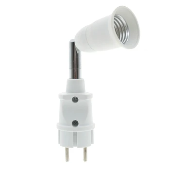 Titularul de lampă Convertoare de 360 de Grade Flexibil E27 UE Plug Extins Lampa de Bază