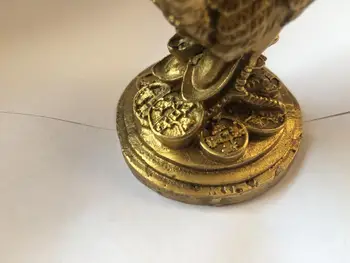 TNUKK chineză fengshui alamă avere bani monedă yuanbao animal Pui de Cocoș statuie de metal artizanat