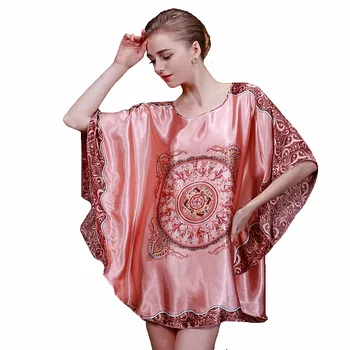 Top de Vânzare Mini femeii Halat Bathgown Scurt Pijamale de Mătase Faux Baie Rochie camasa de noapte, Pijama Mujer O Mărime Y8445