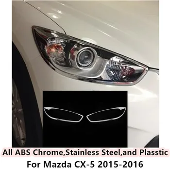 Top de vânzare Pentru Mazda CX-5 CX5 2016 masina frontal, lampa de Lumina detector de cadru stick styling ABS Cromat capac piese de echipare 2 buc