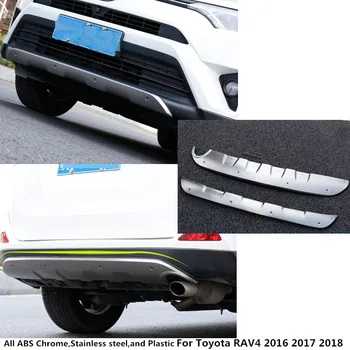 Top fata+spate ABS chrome bara de protecție protector placa antiderapare a grilajul hayon pedala de Benzi tapiterie parte pentru Toyota RAV4 2016 2017 2018