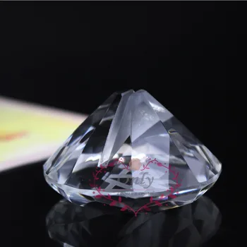 Transport gratuit 12 buc/lot bling 40mm geam de cristal în formă de diamant masă de nuntă oaspete numele titularului cardului de petrecere de nunta de decorare