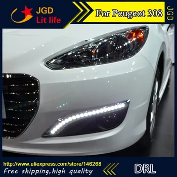 Transport gratuit ! 12V 6000k LED DRL Daytime running light pentru Peugeot 308 2012 2013 lampa de ceață cadru Ceață de lumină