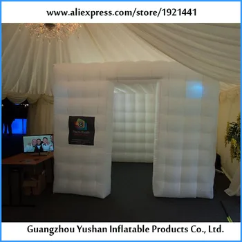 Transport gratuit 7bulbs 2 buc 9.8 ft gonflabile photobooth fundal și perete pentru decor nunta