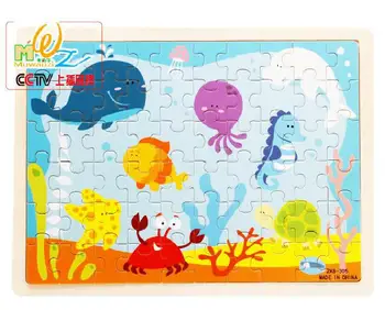 Transport gratuit Miller ferma măr casa din Lemn, Puzzle, jucarii Copii, 60 piese puzzle desene animate , copii puzzle jucării/cadou