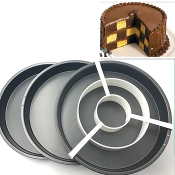 Transport gratuit Noua Tablă de șah Tort Mucegai 3 Non-Stick Tava de Copt Staniu Set Compas DIY Bakeware 8