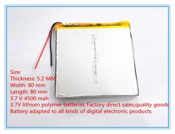Transport gratuit polimer li-ion baterie reîncărcabilă 3.7 V 528080 putere mobil tablete 4500MAH