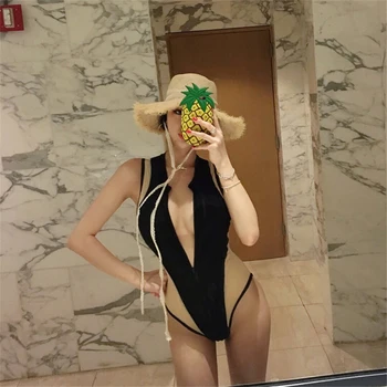 Trikini Beachwear Costume De Baie Femei Sexy Plus Dimensiune Bikini Femeie Push Up, Costume De Baie O Singură Bucată De Costume De Baie 2018 Rosu Umbrire Cu Fermoar